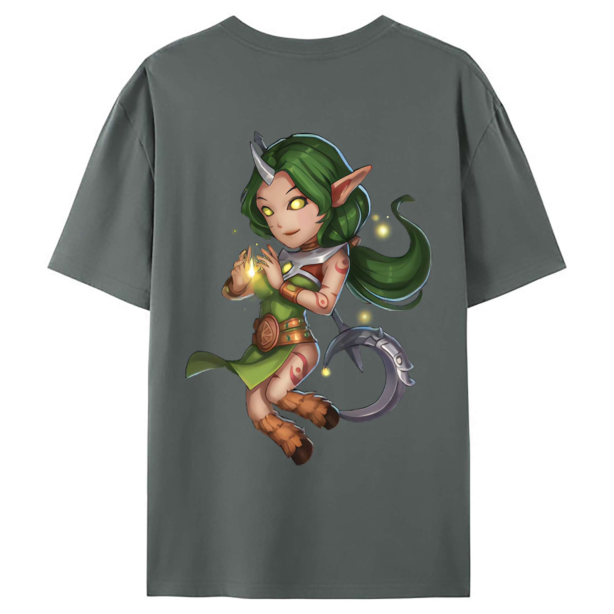 （画像用） リーグ・オブ・レジェンド League of Legends LOL 綿100％ メンズ半袖Tシャツ（バックプリント） 通気性